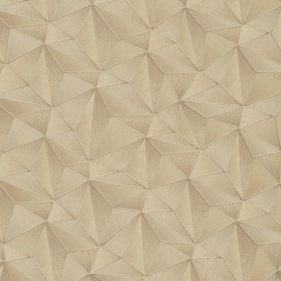 Geometrisk tapet guld