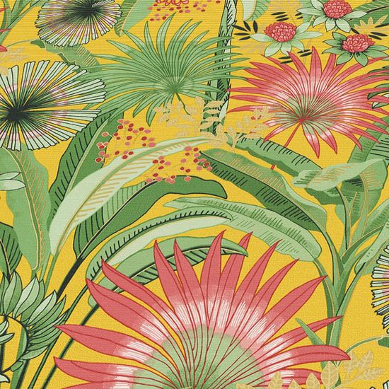 Non-woven tapet Martinique Floral Ockra