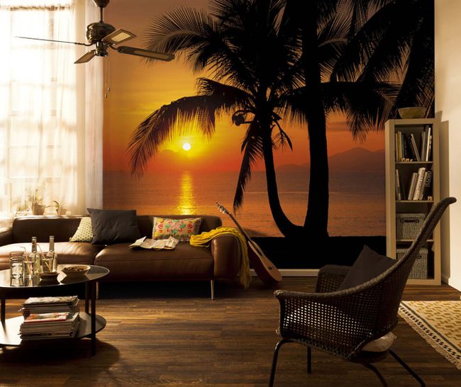 Komar Palmy Beach Sunrise | 79,27 x 368 cm